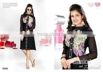 Glamour Embroidery Kurtis ( Geo Kurti )/western Kurti Designs/lady Kurti