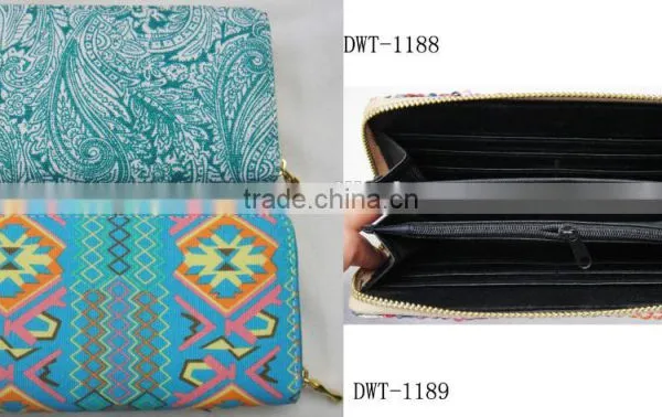 2017 Hot Vogue Sequin Classic Floral Canvas Cotton Latest Wallet photo-4