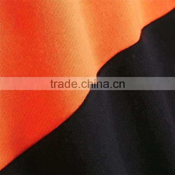 Orange and Black Contrast Color Hoodie With Earphone Hoodie Drawstring photo-5