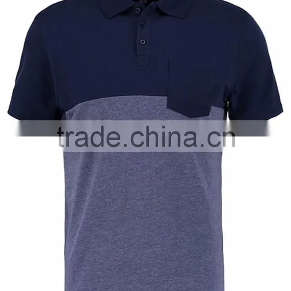 MGOO Hot Sale Plain Dry Fit Polo Shirt Color Block Men Pocket Fitness Polo T Shirt photo-5