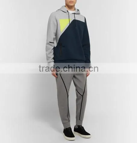 Custom Best Quality Plain Sport Hoodie Patchwork Pull Over Jersey Hoodies and Sweatshirts photo-4