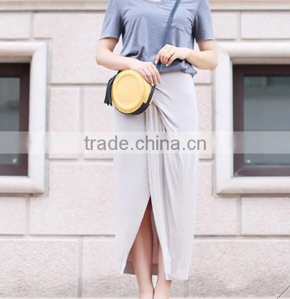 Zm35602a Fashion Girls Round Zipper Tassel Bag Small Crossbody Bags photo-4