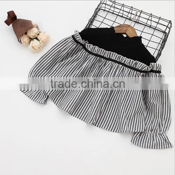 2-7 Years Wholesale 2017 New Style Girls Patchwork Shirt Cotton Long Sleeve Autumn Fashion Girls Blouses photo-4