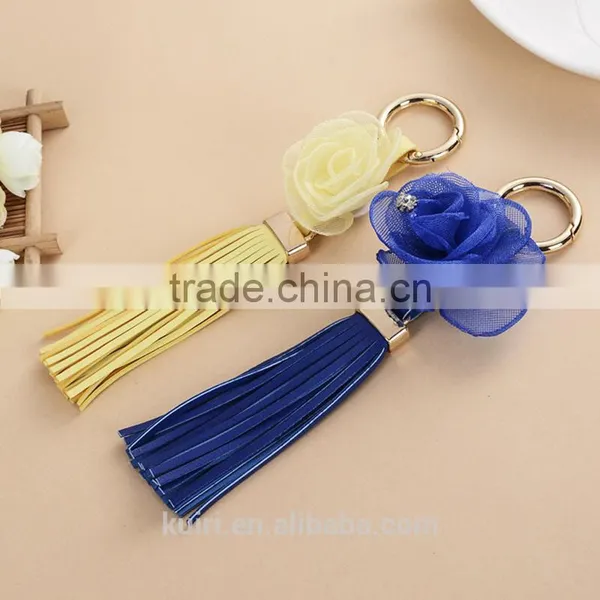 New Design Handmade DIY pu Rose Leather Tassel Bag Charms/iphone 7 Phone Cover Bag Pendant Pu-23 photo-5