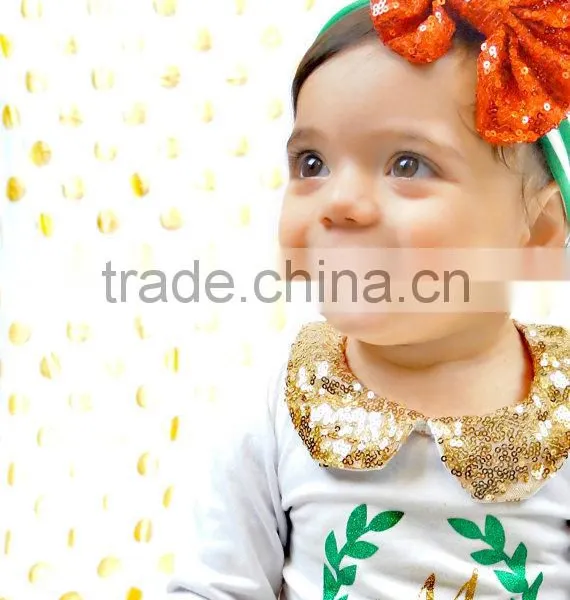 Baby Girls Christmas Outfits Stana Baby Toddlers Sequins Collar Tops And Skirt Sets Infant Girls Personalized Outfit photo-4