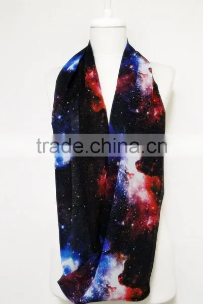 Space Galaxy Infinity Scarf Loop Scarf Circle Scarf Spring Summer Fall Winter Session Gift Ideas for Her Girlfriend Wife photo-3