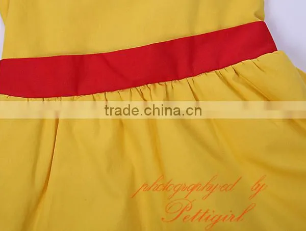 Halloween Costume Yellow Flower Girl Dresses photo-4