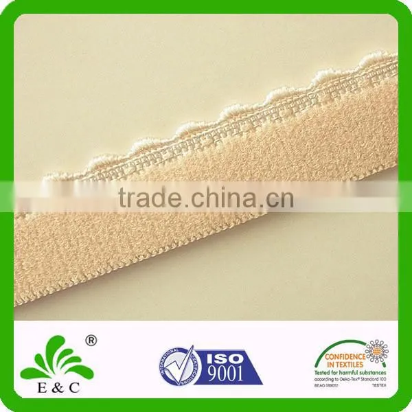 Oeko-Tex100 Soft Woven Two-side Plush Scallop Satin Edge Elastic photo-2