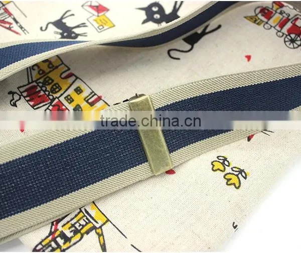 Mens Womens Elastic Leather Button Suspenders Adjustable 6 Holes Braces photo-6