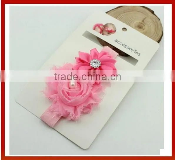 New Design 2015 Hair Crown Children Fabric Lily Flowers Baby Headband/Korean Design Baby Headband/Fancy Newborn Baby Headbands photo-2
