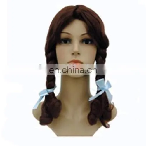 MCW-0383 Party Masquerade Synthetic Long Women Hot Straight Brown Braids Wig
