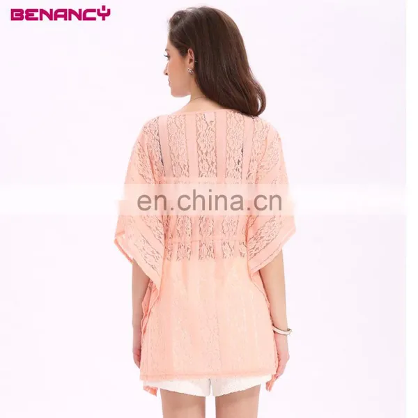 Jacquard Lace Woman Summer Crochet Kaftan Poncho Beach Wear photo-4