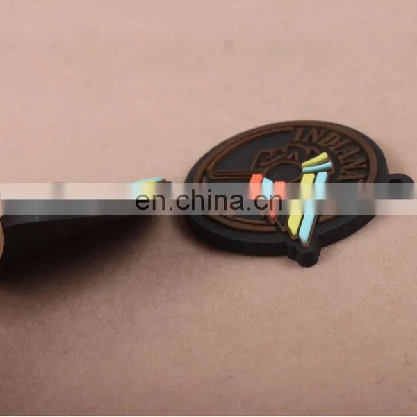 Fashion Promotional Customized Soft Pvc Rubber Made Round Keychain photo-3