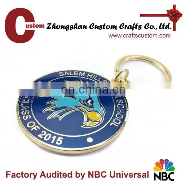 Popular School Souvenir With Epoxy Metal Keychains as Gift Bulks Sale photo-2