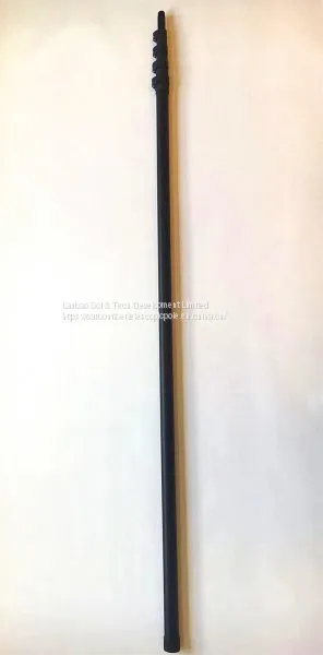 Light Weight 50ft High Modulus Carobn Fiber Water Fed Pole With Sanded 3K Plain Weave Surface Finish