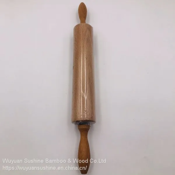 Beech Wooden Rolling Pin, Oil on the Surface photo-3