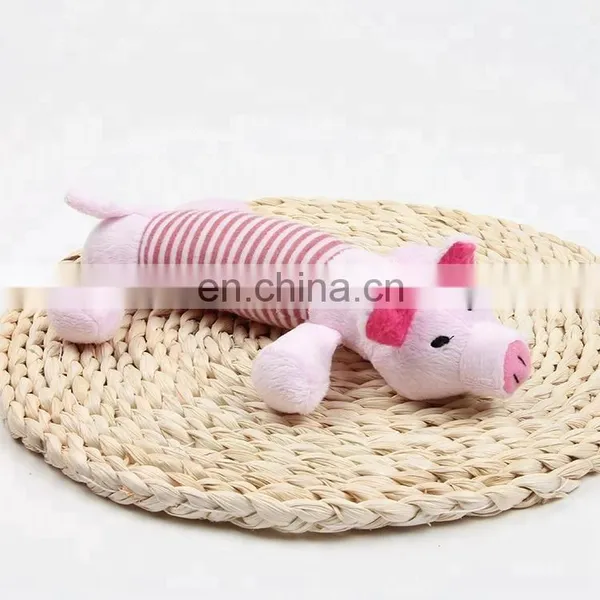Duck Pig Elephant Pattern Floppy Dog Squeaky Chew Plush Pet Toy photo-5