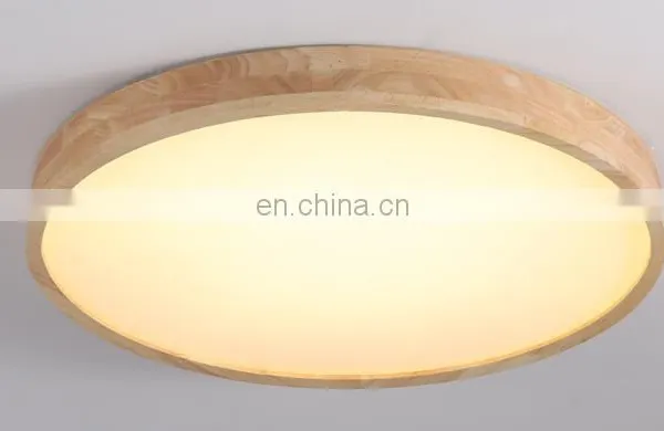 Wooden Color Round Bedroom Macaron Lamp Ultra Slim Modern LED Ceiling Lights For Living Room photo-4