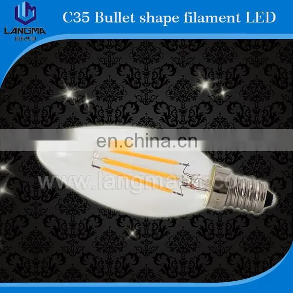 Filament Clear/frosted/milky/silver/amber E14 E26/E27/B22 Led Filament Bulb E27 C35 photo-2