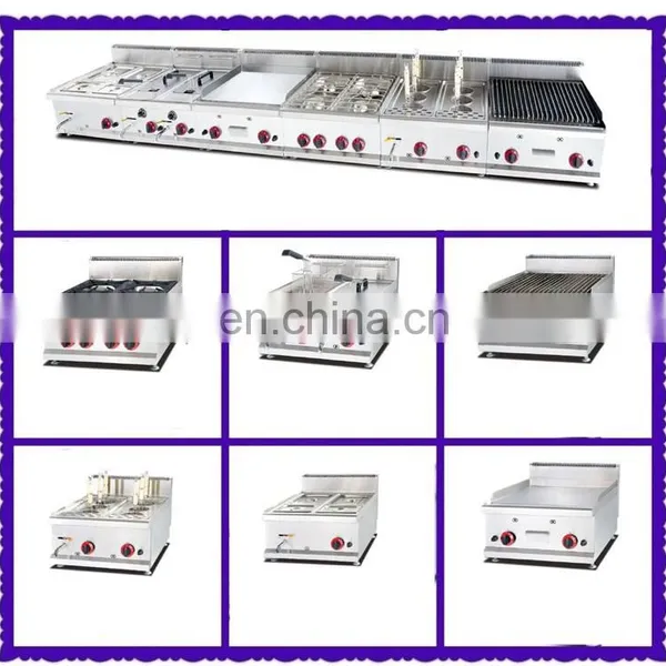 Stainless Steel Hotel Commercial Kitchen Equipment With Gas Combination Cooking Ranges photo-2