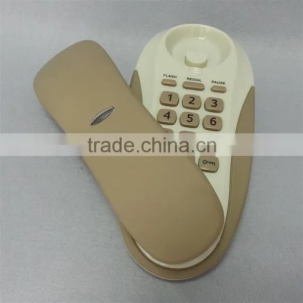 Anatel Standard Brazil Hot Sale Slimline Analog Home Bathroom Telephone photo-3