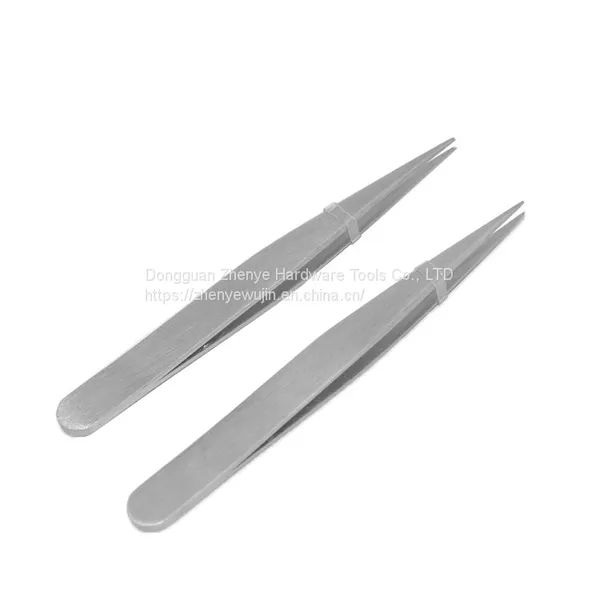 Стainless steel tweezers elbow, тонкая наконечность, антистатичные маленькие пинцеты, для удаления волос из птичьих гнезд, прыщиный клип, инструмент для ухода, промышленные пинцеты длиной 9 см
