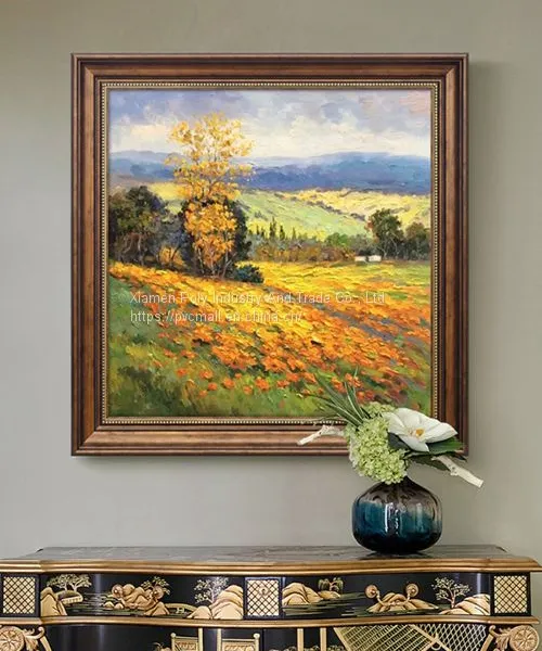 100% Hand-painted Oil Painting Living Room Decoration Abstract Floral Painting photo-2