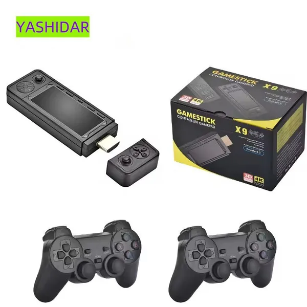 X9 4k Игральная джойстик Ретро-игровая консоль Игральная джойстик Vayava Gd 20 HD-вывод Классическая игровая консоль