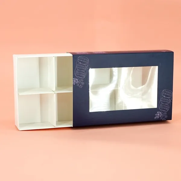 Custom Bakery Food Cupcake Drawer Gift Box With PVC photo-4