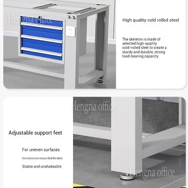 Hengna Heavy-Duty Stainless Steel Workbench With Pegboard & Storage | Ideal for Factories & Workshops photo-4
