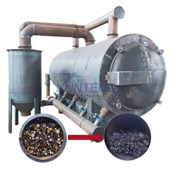 Customizable wood olive shell bamboo strips agricultural waste horizontal carbonization furnace EPC