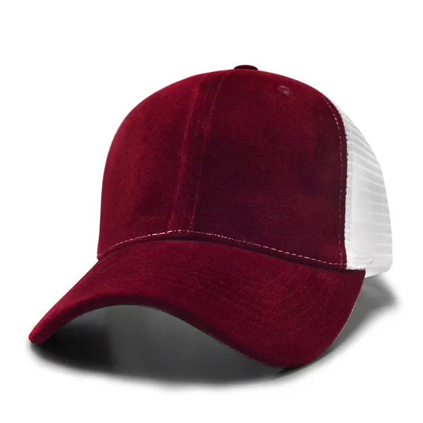 Two Tone Mesh Back Trucker Hat Breathable Cotton Front Panel Adjustable Snapback Outdoor Casual Custom Cap photo-2