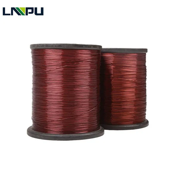 Fil magnétique 17 AWG enduit d'émail en aluminium isolé, offrant une excellente résistance aux chocs thermiques, une bonne adhérence et une grande flexibilité. Fil solide de 0,2 mm à 8,0 mm, température de 130 - 220°C