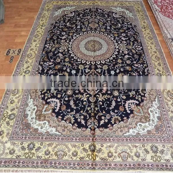 6X9ft Hand Knotted, Double Knots, Silk Persian Carpets and Cheap Cotton Rugs photo-4