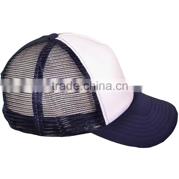 Custom Classic 5 Panel Short Bill Foam Plain Trucker Cap Mesh Hat photo-4
