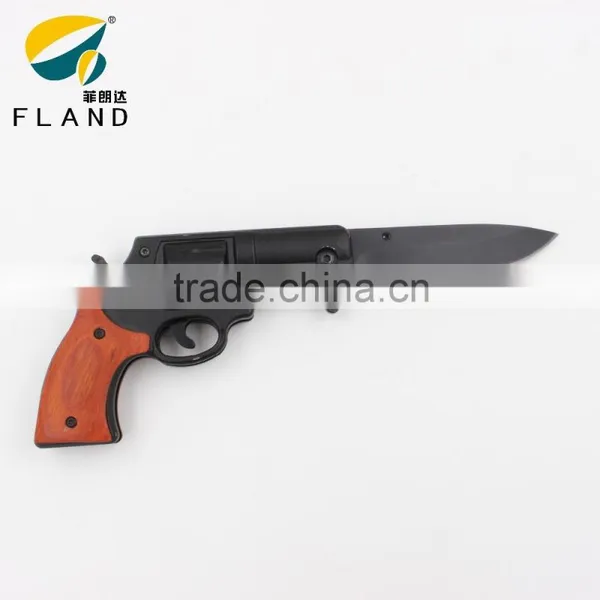 Creative Design Black Oxide 3Cr13 Stainless Steel Blade Gun Shaped Folding Knife photo-3