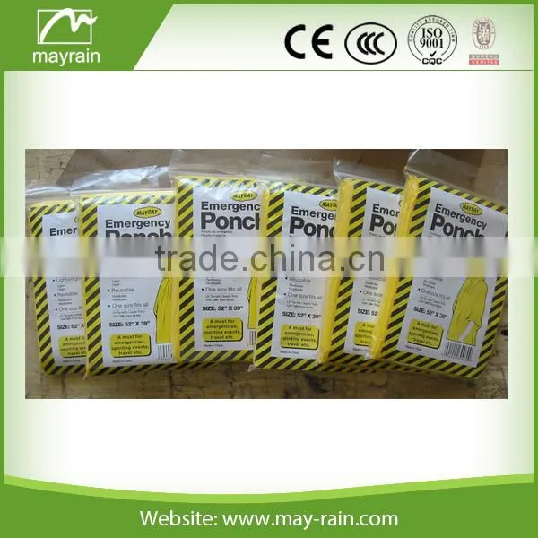 Custom Printed Cheap Raincoat Plastic PE Disposable Rain Poncho photo-3