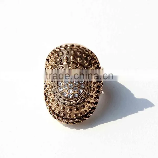 Engagement Ring, Clear Crystal Clustered Ring Jewelry PT10083 Wholesale Fashion Antique Alloy Engagement Ring