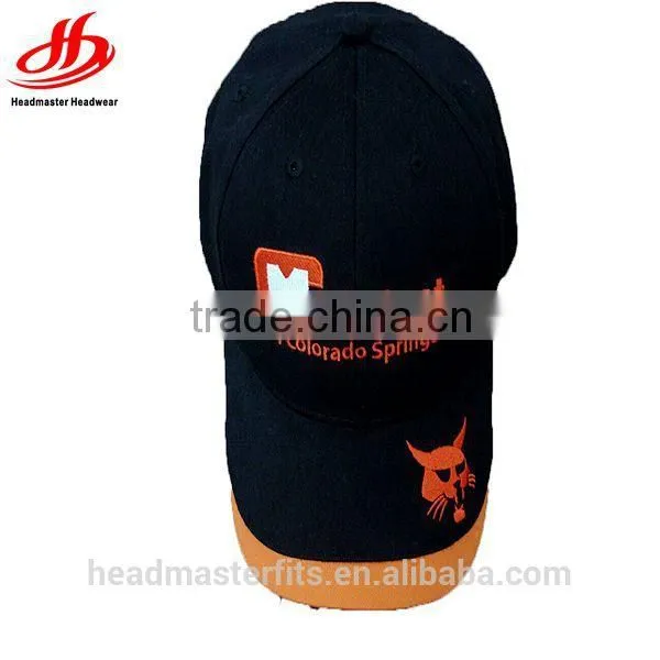 Customl 6 Panel Embroidery Cotton Golf Caps Baseball Hats photo-4
