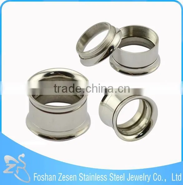 China Manufacturer Medical Steel Gold Screw Fit Flesh Tunnel Ear Plug Stretcher photo-4