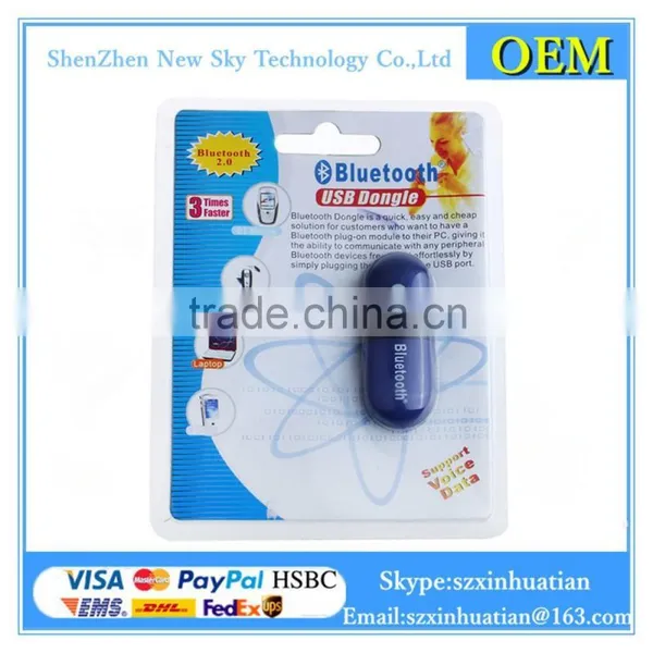 Blue Bluetooth USB V2.0 EDR Dongle Mini Wireless Adapter for PC Laptop photo-4