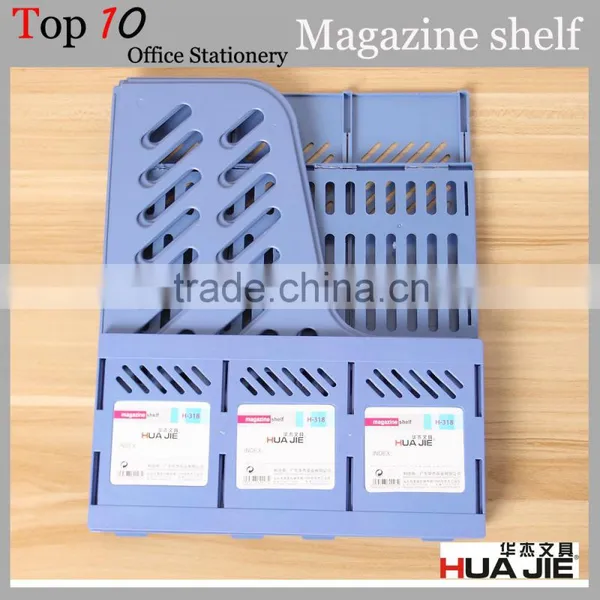 Logo Print Design Plastic Material Foldable Display Rack Assemble Magazine Shelf photo-6