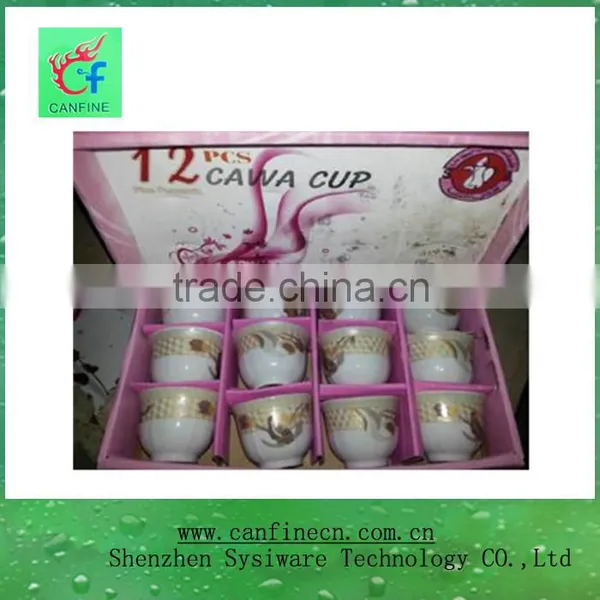 China Ceramic Mug Supplier Stock High Quality Promotional 80cc Ceramic Cawa Cups