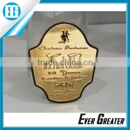 Custom Aluminum Embossed Bottle Label,wine Metal Sticker Metal Wine Label photo-2
