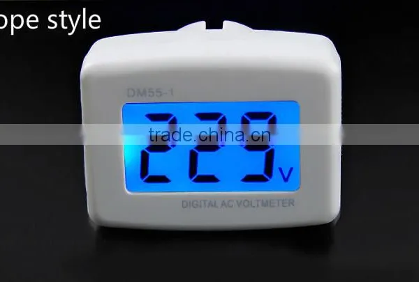 LCD AC Digital Voltage Meter Voltmeter 80-300V Switch US Flat Plug Volt Power Monitor AC Panle Meter Blue Backlight photo-4