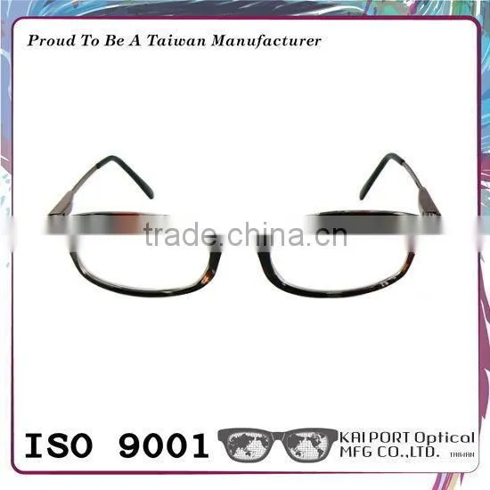 Special Paper Transfer Pattern and Matched Color Metal Temples Glasses Frame photo-2