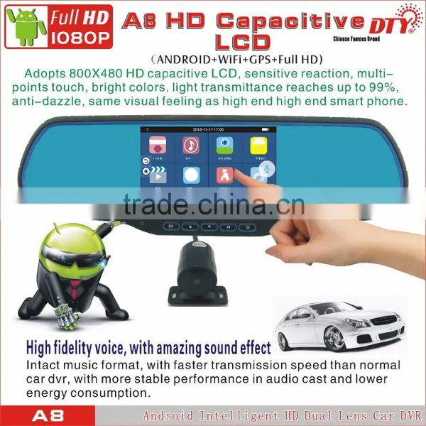 5"Android Fhd 1080p Carcorder Dvr Video Recorder, Android Car Blackbox,A8 photo-5