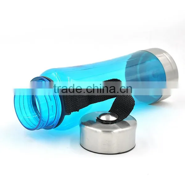 Blue Color BPA Free 650ML Plastic Water Bottle With Metal Lid photo-6