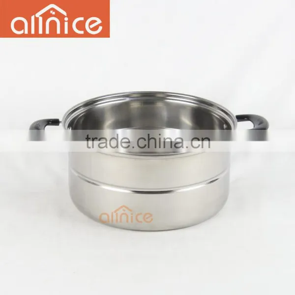 Multi-layer Stainless Steel Steamer Cooking Pot With Steel Lid Bakelite Handles photo-5