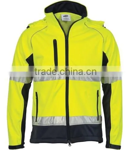 Long Durable High Visibility and Safety Reflective Softshell Safety Clothing